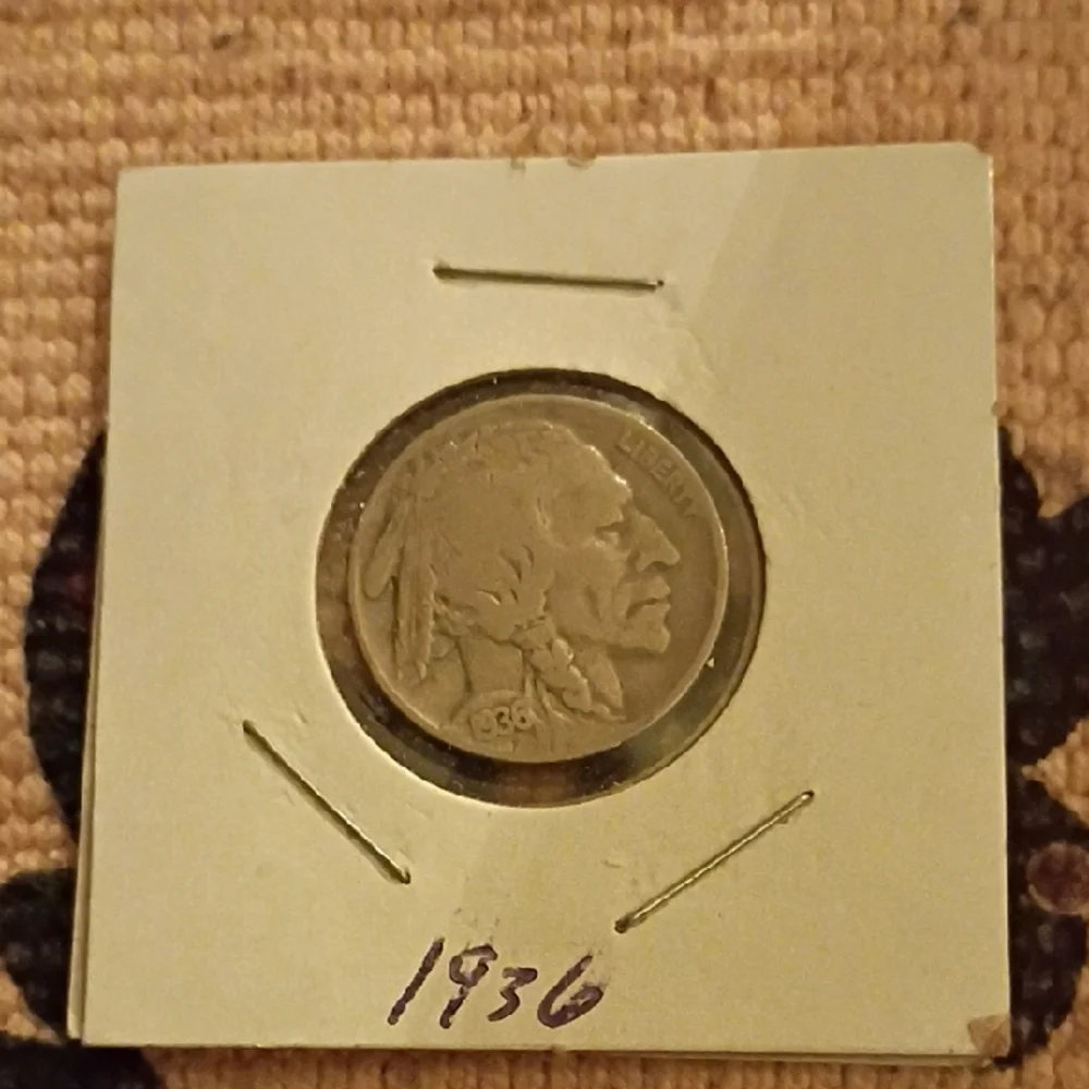 1936 Buffalo Nickel Satin Press - Silver Collectible